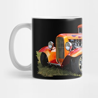 Flaming Classic Hot Rod Custom Car Vintage Retro Classic Car Mug